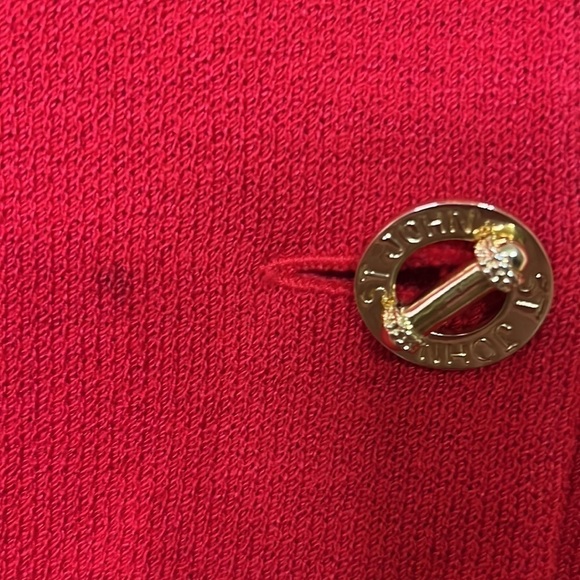 ST. JOHN COLLECTION red jacket/cardigan Small - Picture 4 of 9